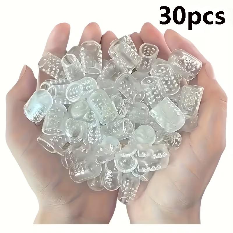 30/60pcs Comfortable With High Elasticity Transparent Breathable Silicone Toe Protectors Prevent Blisters Calluses And Corn