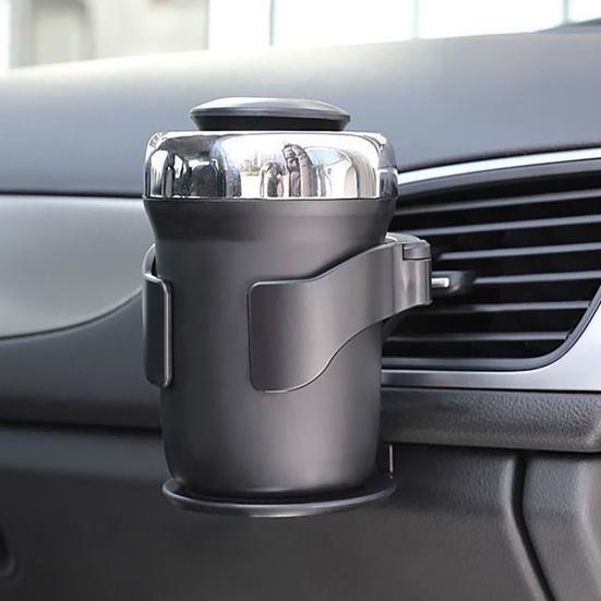 Auto-Becherhalter, Universeller Lüftungsschlitz-Getränkehalter mit Aschenbecher, Multifunktionaler Flaschenhalter für Auto, LKW, SUV Innenraumzubehör