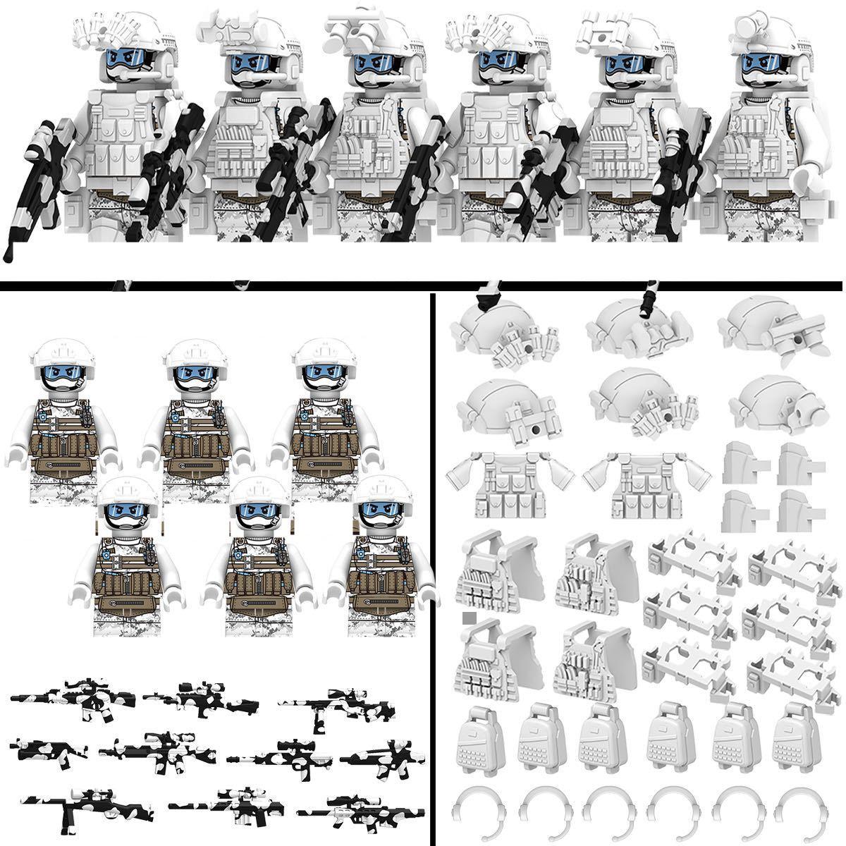 

Городская полиция камуфляж Ghost Commando спецназ строительные блоки MOC современные русские солдаты фигурки военное оружие игрушка белый