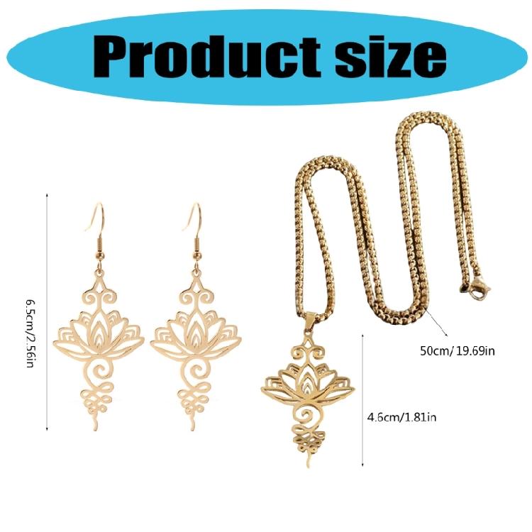 Graceful Flower Pattern Necklace Fashion Matching Earrings Unique Jewelry Stylish Women Necklace for Various Occasions