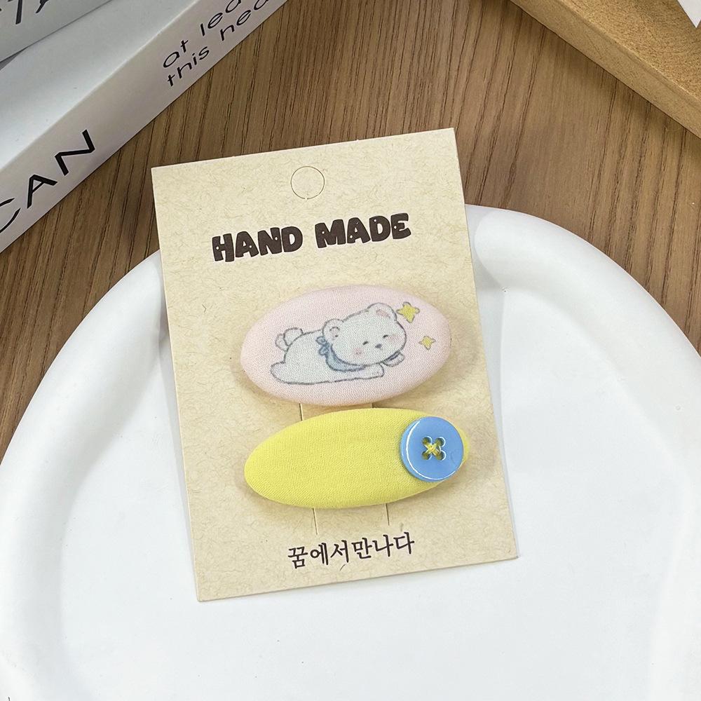 Frühlingsblumen-Haarspange: Vielseitige Stoff-Haarspange für Pony und krauses Haar, mädchenhaftes Kopfschmuck-Accessoire für Frauen