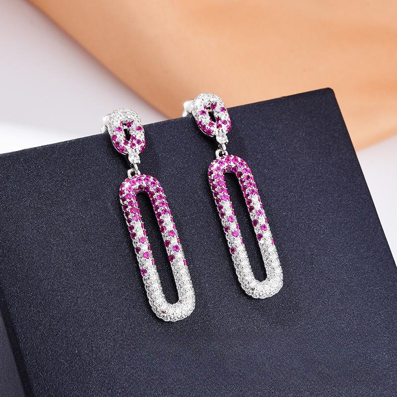 

Серьги с высококачественными серьгами Feel Niche, серьги с преувеличенными кисточками из циркония, сверкающие бриллианты, высокое качество, оптовая продажа 925 silver needle