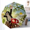 Krtek pattern, automatic folding umbrella, portable and foldable design, 8 ribs, a Christmas or birthday gift.