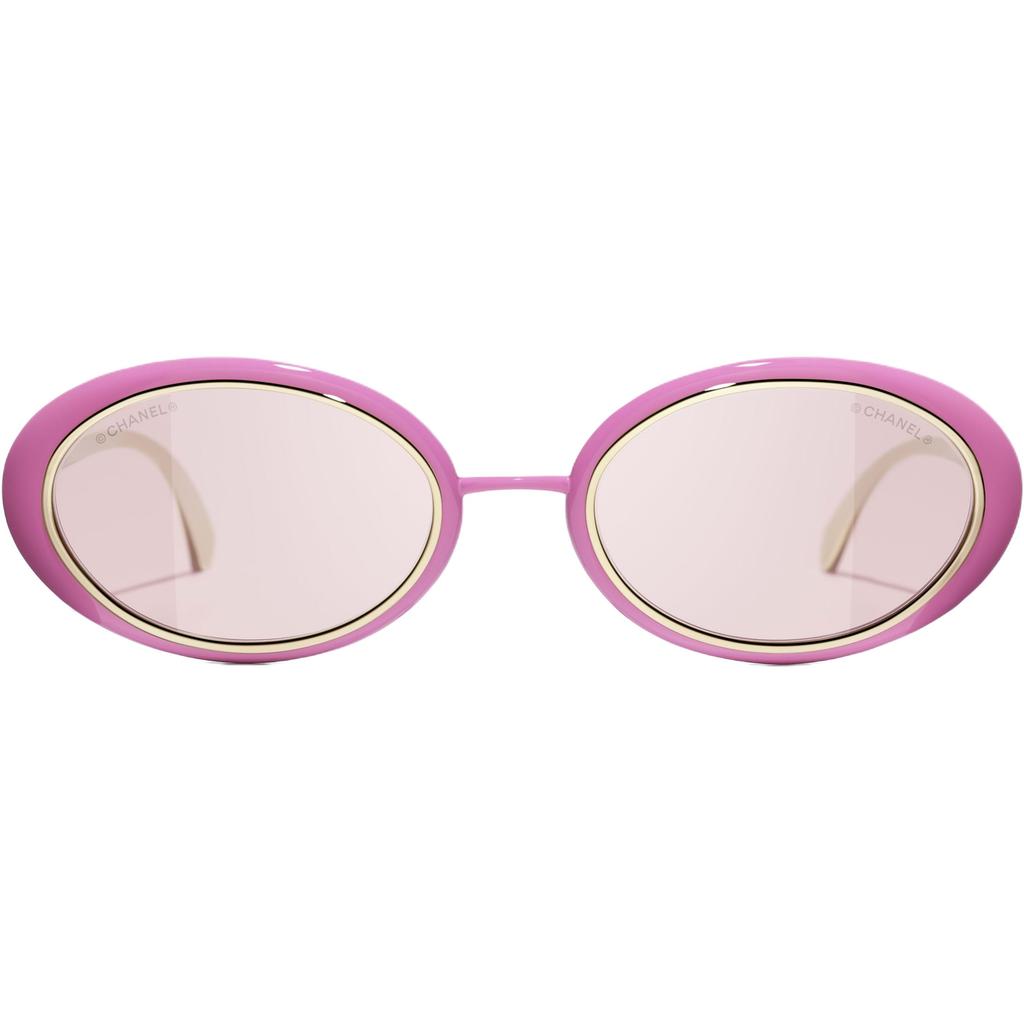 Chanel Classic Design Metal Oval Sunglasses Unisex sunglasses Pink A71708X01060L668400PUNI