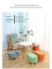 Children's Solid Wood Elephant Stool - Cute, Creative, Cartoon Animal Design for Home and Shoe Changing