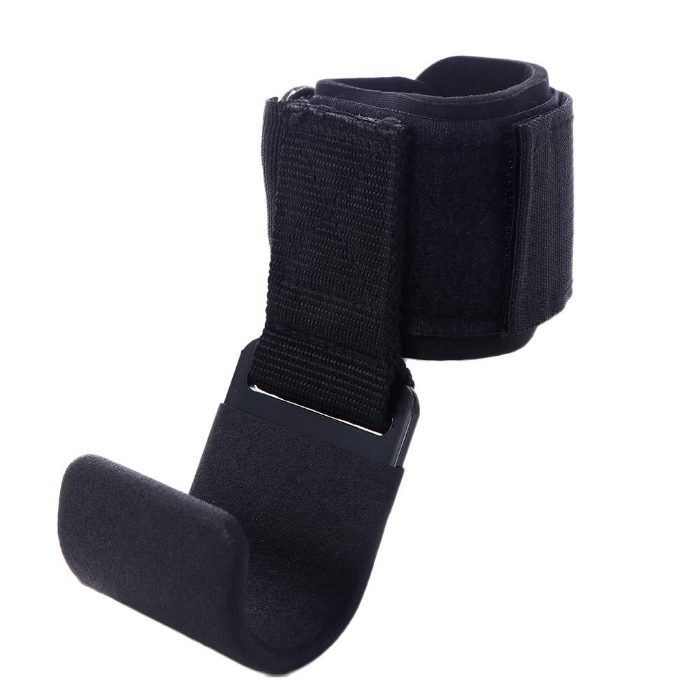 1 Pair Pull-up Hook Type Lifting Straps Non-Slip Deadlift Weight Lifting Grip Hook Adjustable Soft Auxiliary Power Wrist Guard