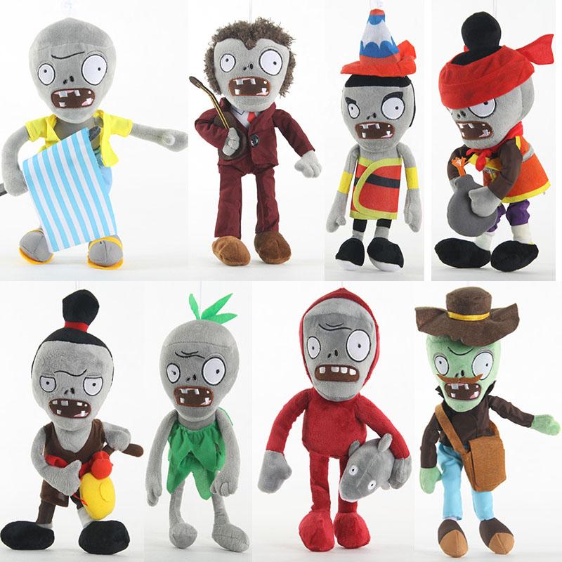 39 Styles 22-30cm Plants Vs Zombies Cosplay Plush Toys PVZ Hats Pirate Duck Zombie Plush Stuffed Toy Doll for Children Kids Gift