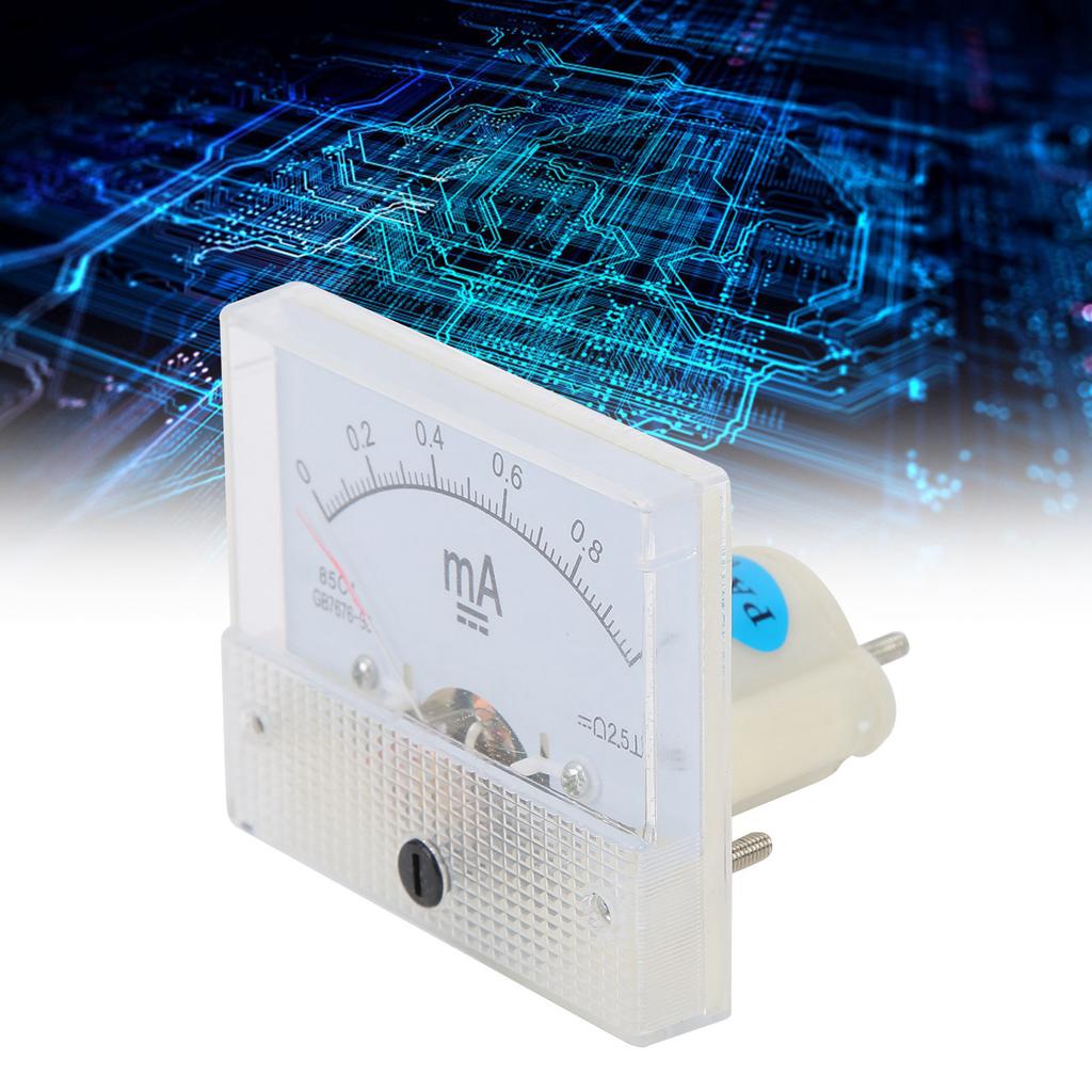85C1 DC 0 1MA Pointer DC Ammeter Current Measuring Meter Pointer DC Ammeter