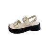 Sandals women's new summer Internet celebrity student retro original style platform muffin shoes tide