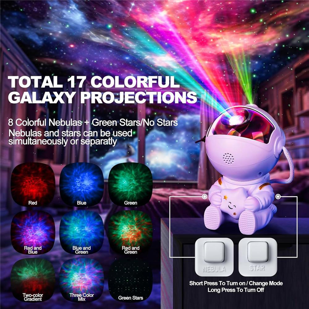 Astronaut Galaxy Projector Night Light for Kids Bedroom Star Projector with Remote Control, Aesthetic Nebula Astronaut Projector