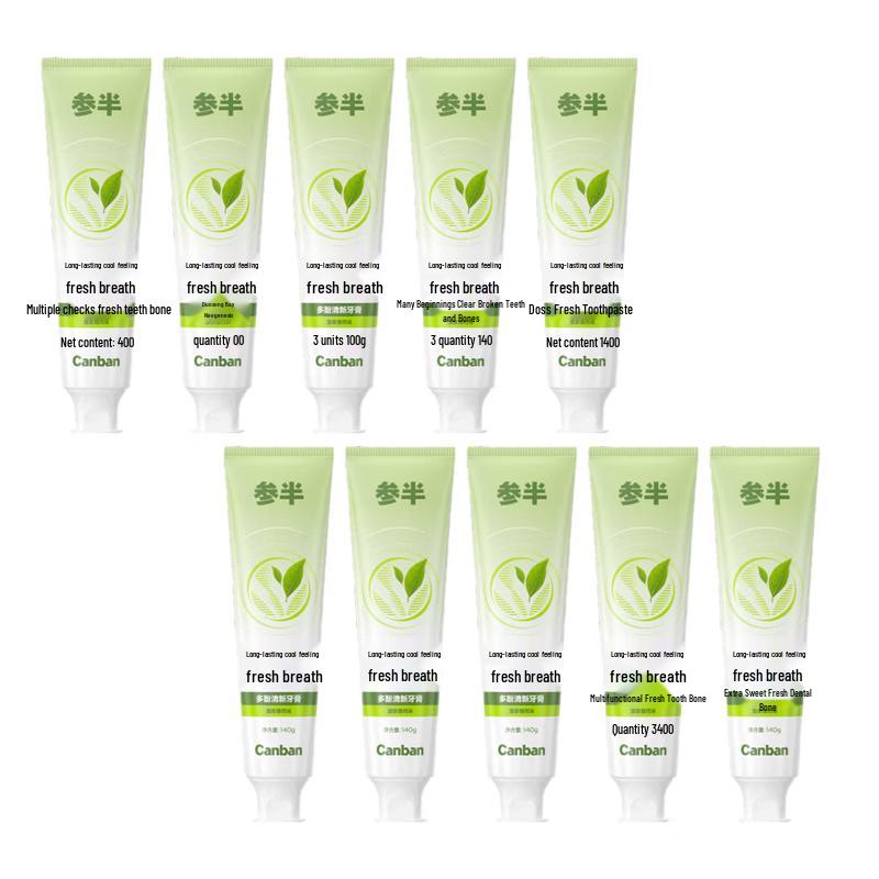 

Canban Rose Green Tea Fresh Breath Toothpaste, 140g x 10 Pack