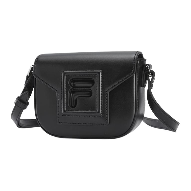 FILA Solid Color Flap Adjustable Shoulder Strap Mini Crossbody Bag Women bags Black F13W519161FBK