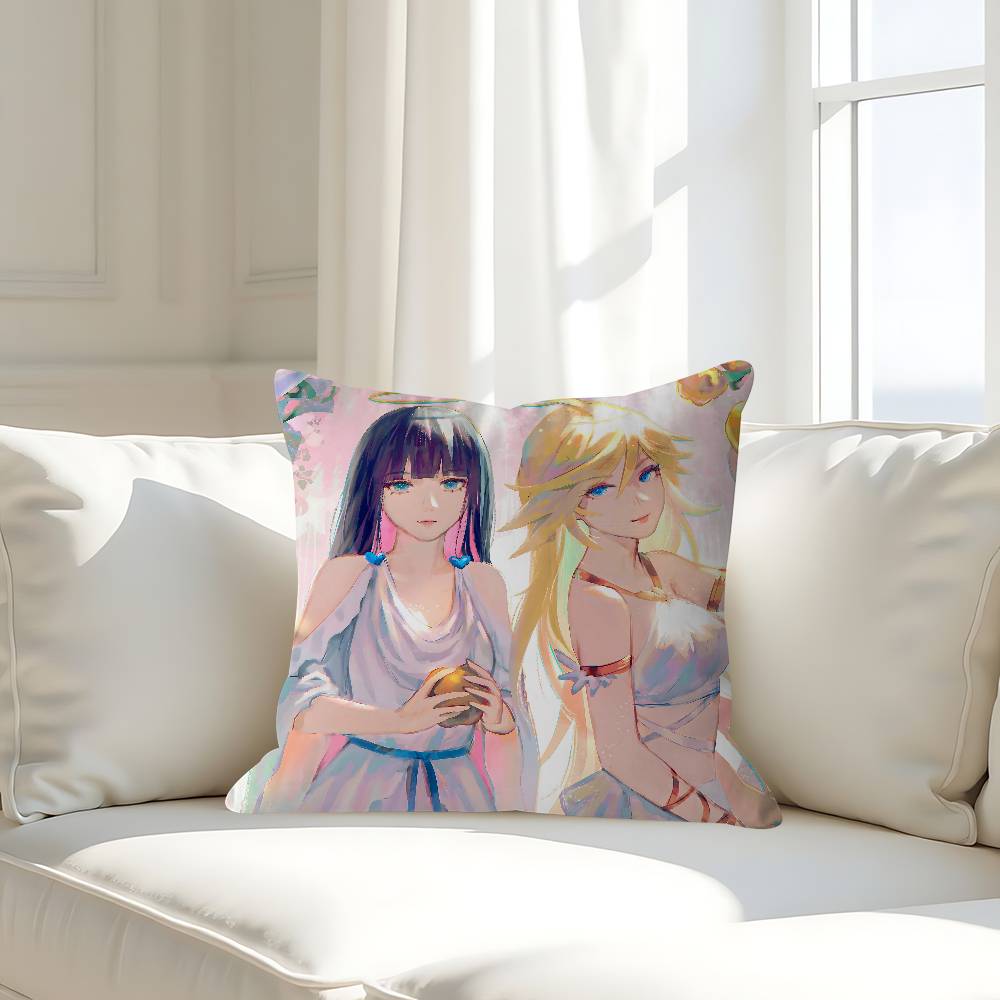 Cartoon The P-Panty S-Stocking Pillow Covers Cartoon Sofa Decorative Home Double-sided Printing Short Plush Cute Cushion Cover