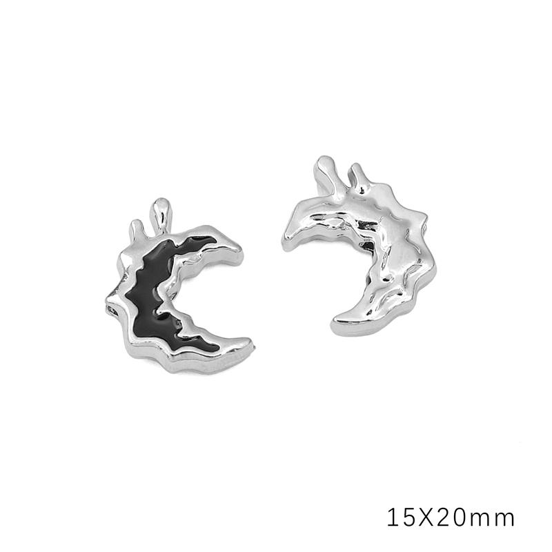 

Подвески из сплава в виде луны и звезды для изготовления ювелирных изделий, DIY браслет, ожерелье, подвески-сердечки 15x20mm 2pcs