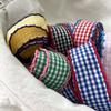 Woven Tape Hair Clips Small Squares Bow Materials Adorn DIY Color Collision Handmade Hooked Edges Headbands Decoration