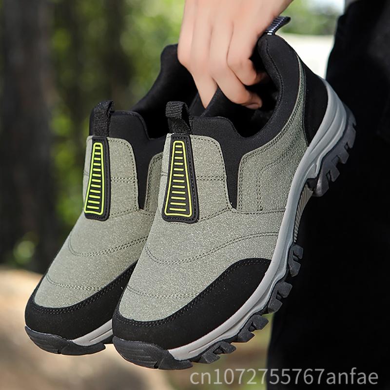 Men's Walking Shoes Casual Athletic Shoes Non-Slip Wear-Resistant Outdoor Hiking Shoes Comfortable Flat Sole Sneaker Lightweight