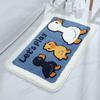 Cartoon Bathroom Bathroom Absorbent Non-slip Mat Bedroom Children's Room Carpet Cute Ducklings Into The Door Foot Mat