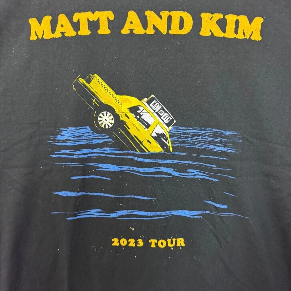 Matt and Kim Tour 2023 T-shirt full size black color Twoside Unisex T-Shirt XXXXL
