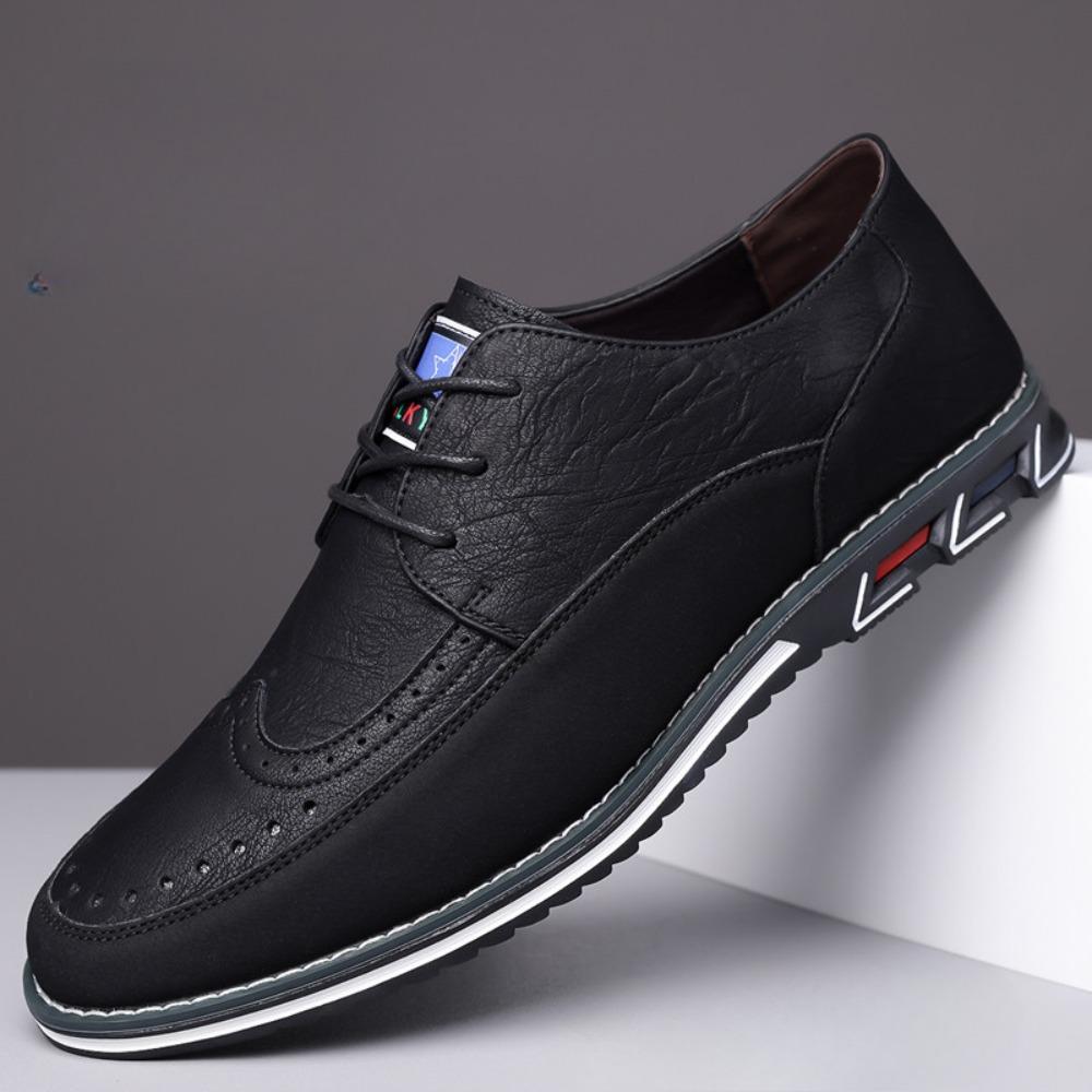 Mens Leather Shoes Casual Big Foot 52 Brogues 50 Business Fashion Comfortable Oxfords