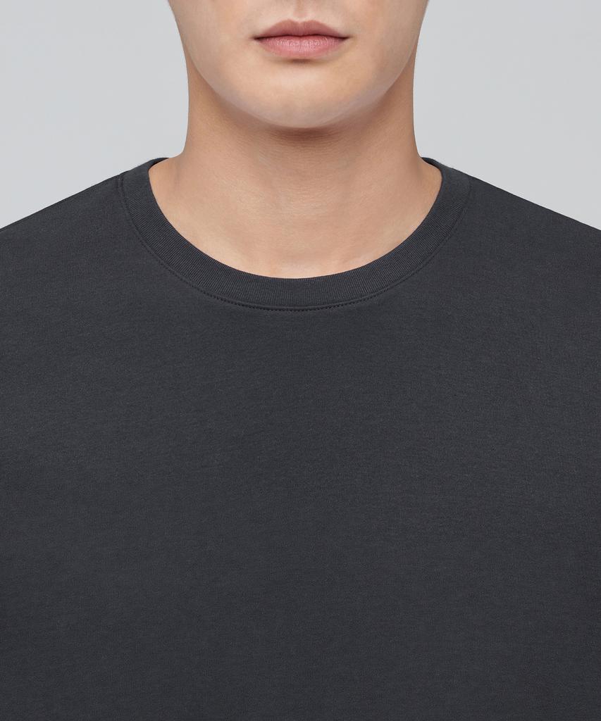 MUSINSA STANDARD Relaxed Fit Crew Neck String T-Shirt [Dark Gray]