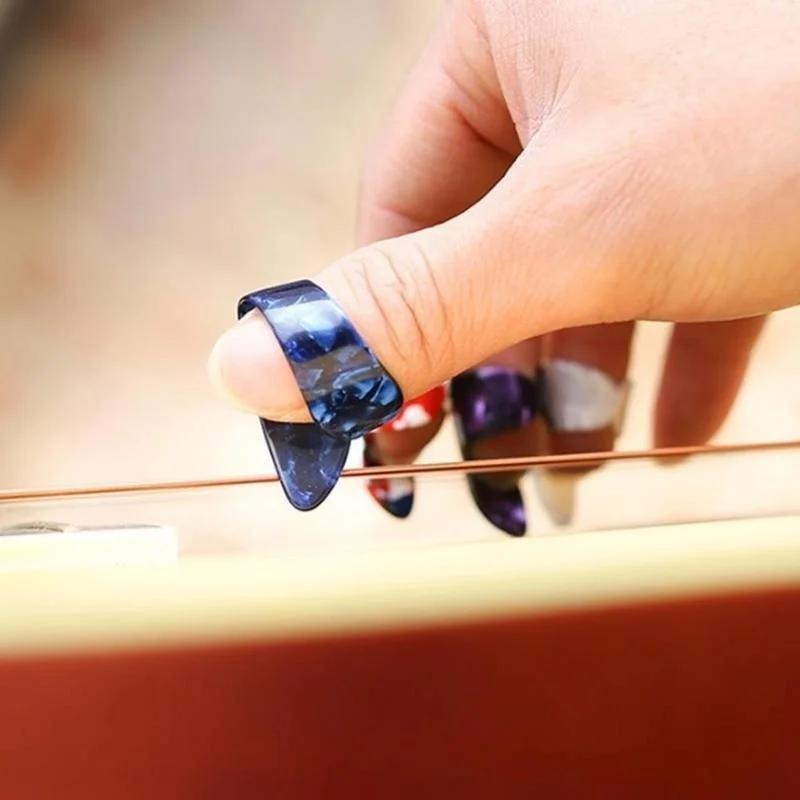 4Pc/Set Guitar Part Finger Picks Guitars Picks Pickup Guitar Bass Fingerstyle Thumb Plectrums Guitars Strap Accessor