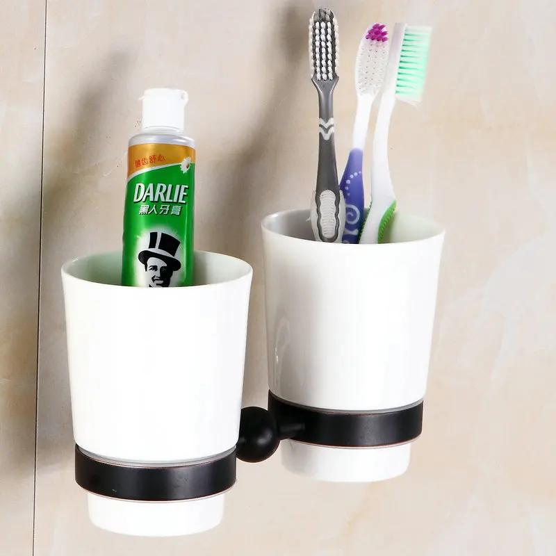 Oil Black Bronze Brushed Bathroom Accessories Towel Shelf Towel Bar Paper Holder Cloth Hook Soap Dish Cup Holder Toilet Holder