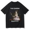 Funny Yas Queen Slayyyy Rat Graphic Tshirt Women Fun Joke Humor Meme Print T Shirts Summer Women Fashion Casual Tshirt Tops
