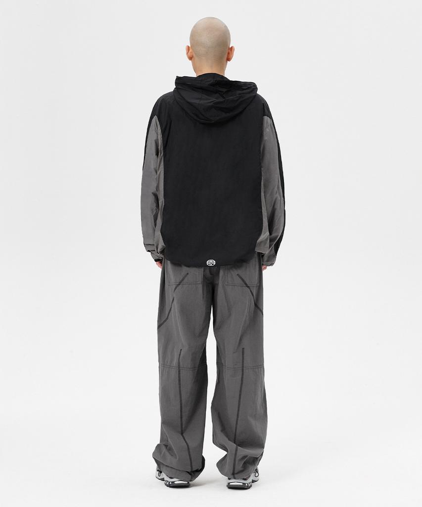 MAHAGRID Cover Stitch Parachute Pant Black(Mg2Esmpa11A)