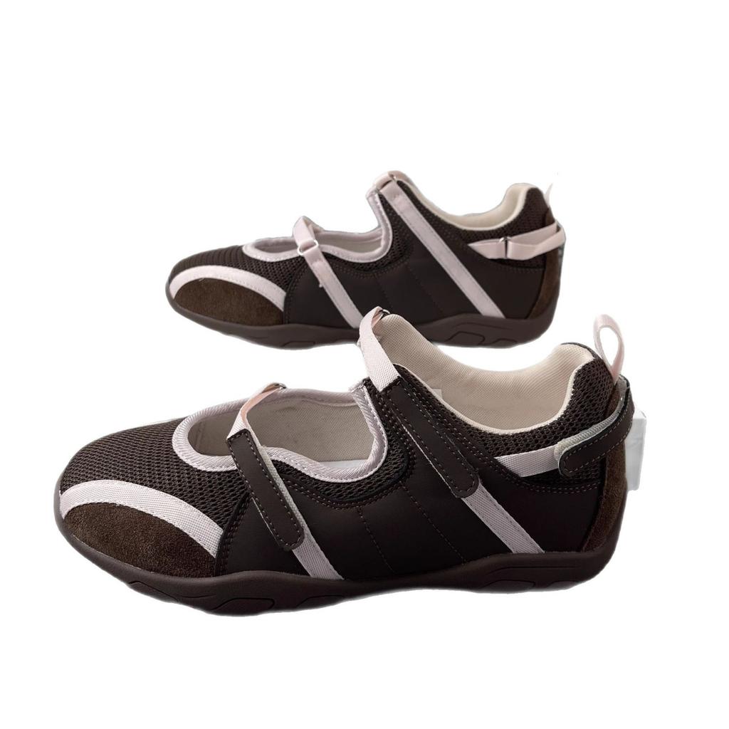 Velcro heightening function Mary Jane casual shoes women's 2025 spring new soft-soled comfortable single shoes hollow single shoes