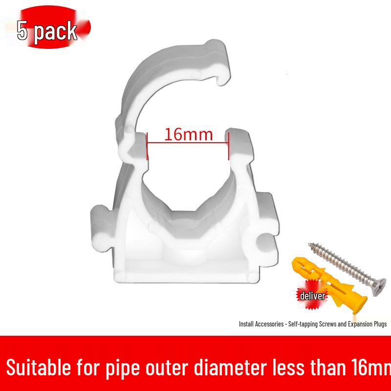 Snap-on U-Shaped PPR Pipe Clamp for 16/20/25mm - Wire, Conduit, Gas & Water Installation.