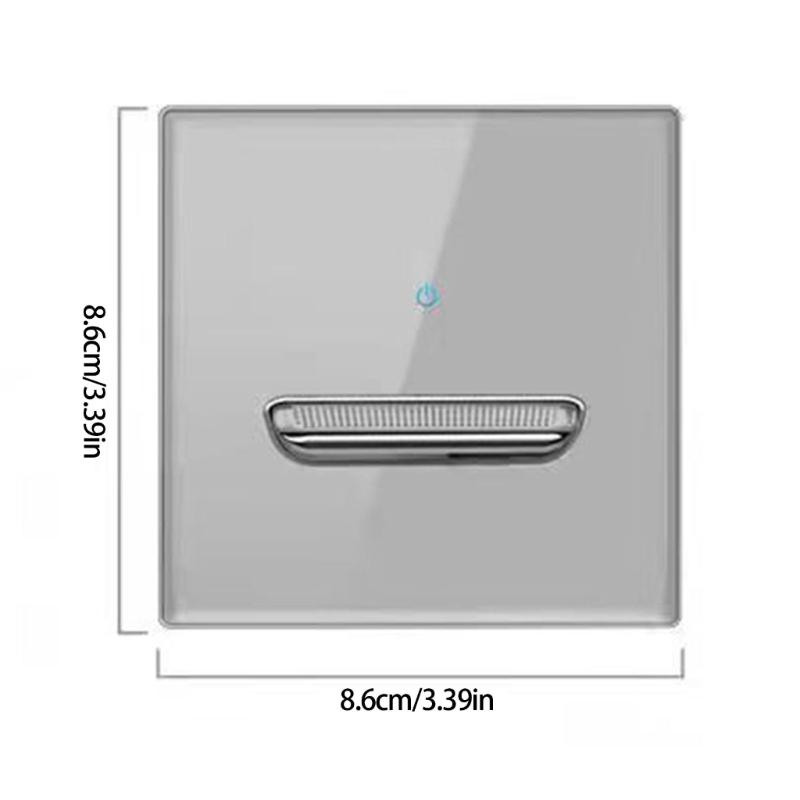 Upgrades Toggles Resets Electrical Switches Panel Hardened Glass Cover Strong Design Wall Mounted Accessory for Household