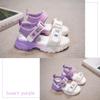 Sandali Sportivi con Velcro Stilosi [B-TOPAZ] Sandali Bicolore, Bambini, Viola, Comodi, Antiscivolo, Chiusura, Regolabile, Carini, (Viola Dolce/21cm)
