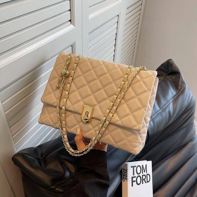 Large-capacity Diamond Bag, New Chain Bag, High-end Sense of Foreign Style, Versatile Single Shoulder Messenger Tote Bag
