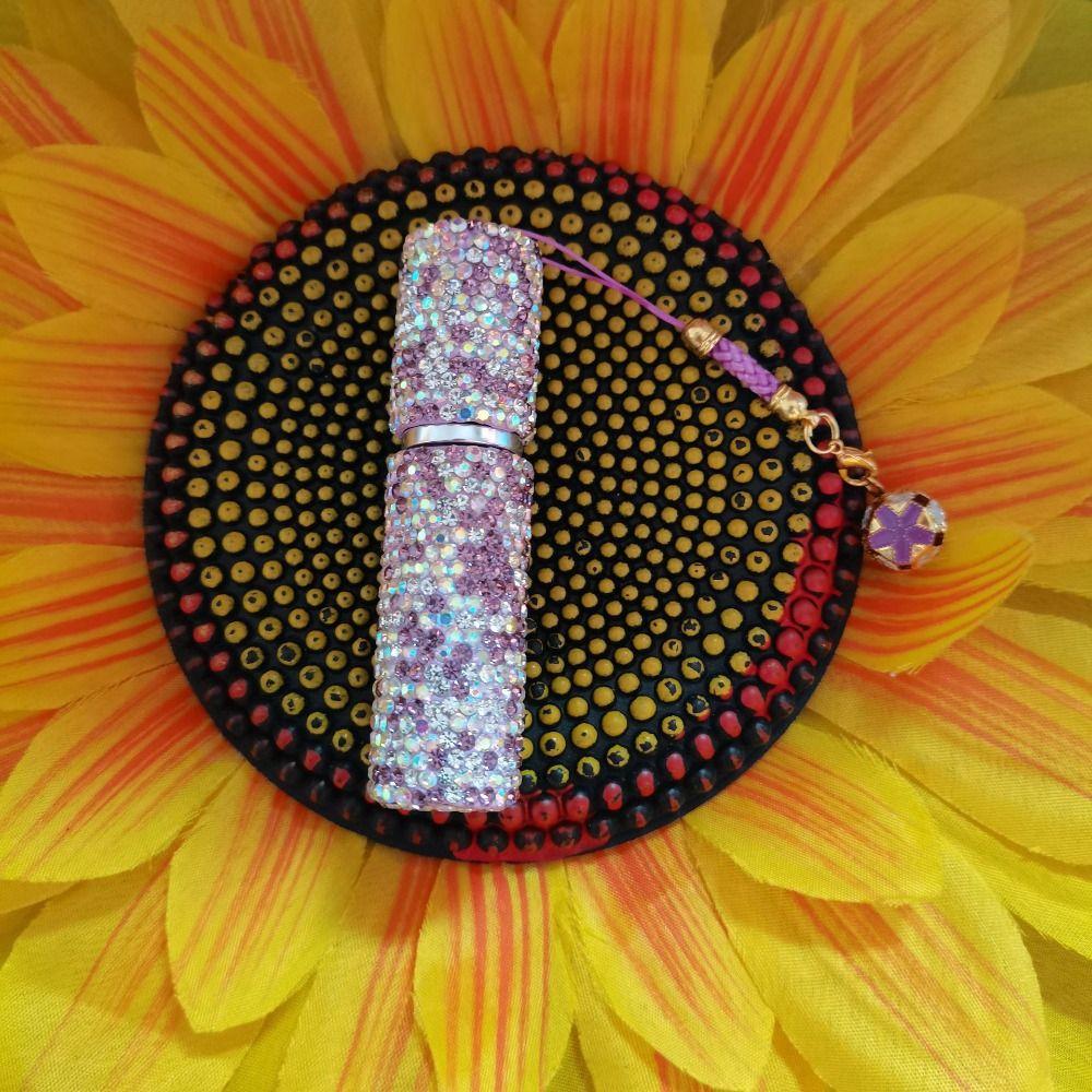 5ml Perfume Spray Bottle Rhinestone Refillable Sprayer Luxury Mini Travel Sub-bottling