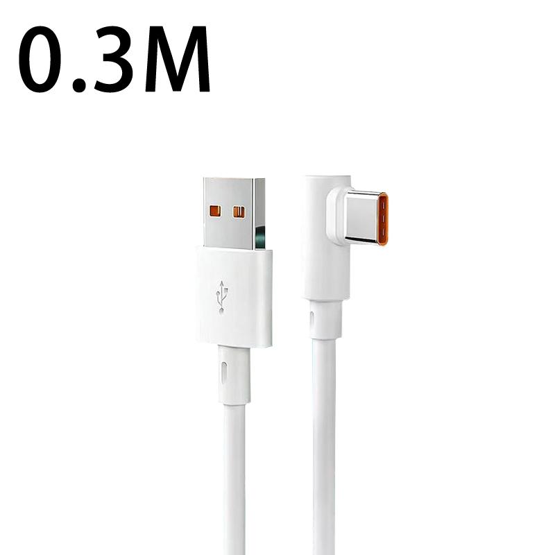 

10A 120W Elbow Super Fast Charging Type C USB Cable Phone Extended Phone Charging Cable