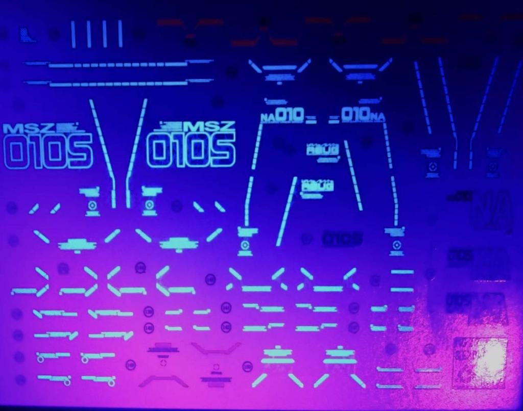 HG RG MG PG RE HiRM Robot MS Decals MG Mobile Suit Gundam ZZ Enhanced Double Zeta Gundam Fluorescent!! Detail-Up Water-Transfer (for 1/100 Ver.Ka)