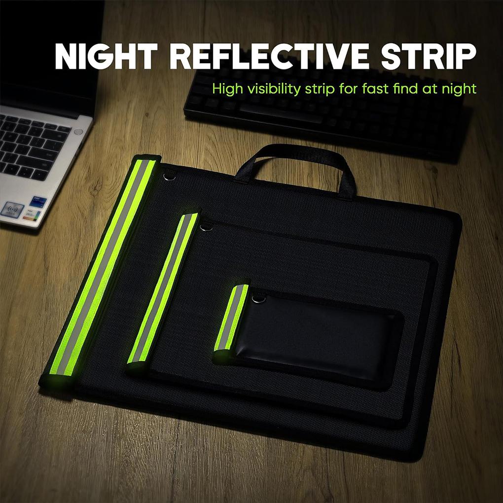 3PCS Signal Blocker Faraday Bag RFID Faraday Pouch with Reflective Strip Anti-Tracking Signal Blocker Faraday Bag for Keys Phone