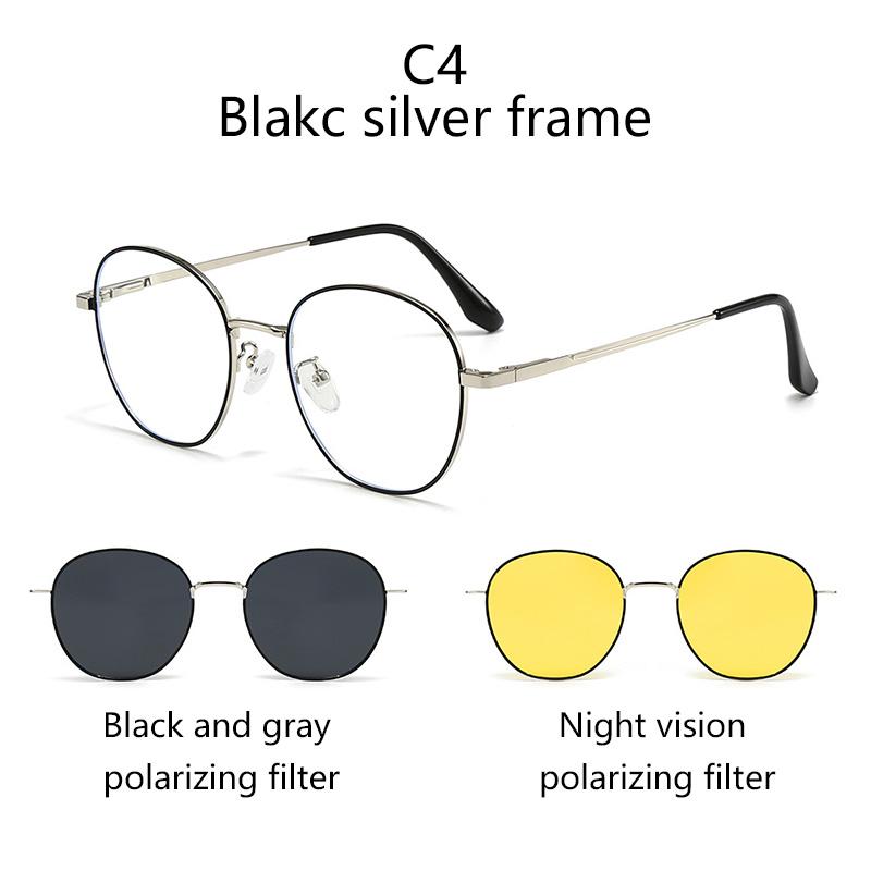 3 IN 1 Magnetic Attraction Appearance Level Suitable Prescription Lens Eyeglasses Frames Sunglasses Two-In-One Lensed Driving 3 IN 1