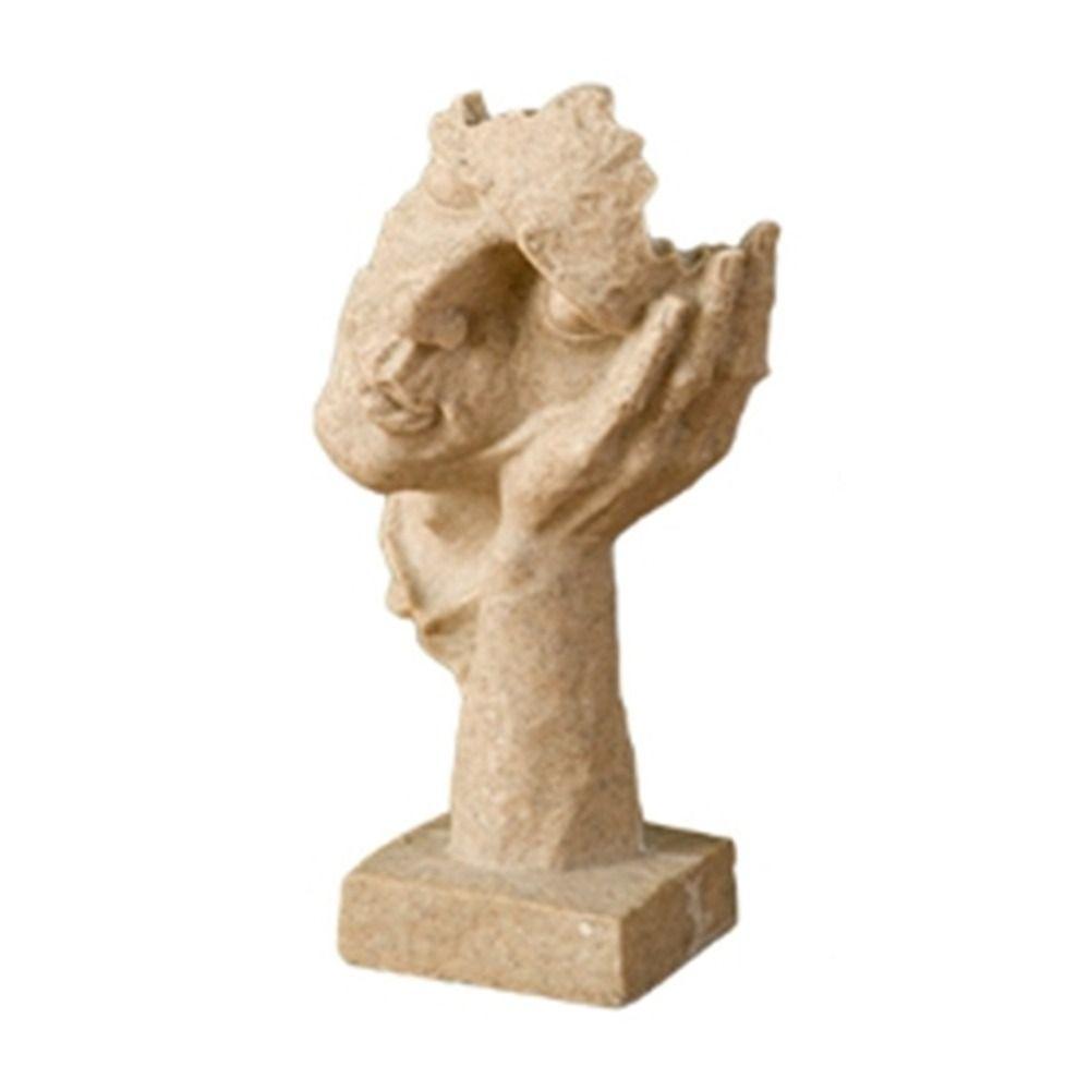 Abstract Statue Resin Desktop Ornaments Sculpture Miniature Figurines Face Character Nordic Art Crafts Office Home