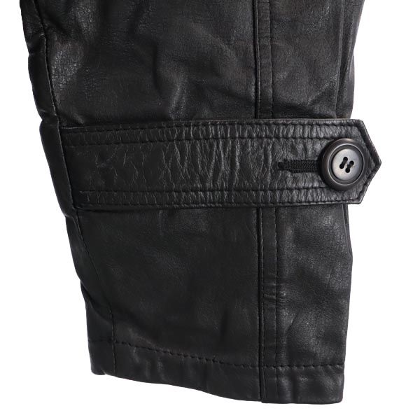 OLD 90s Genuine Leather leather jacket F Genuine leather quilted lining Men's Used