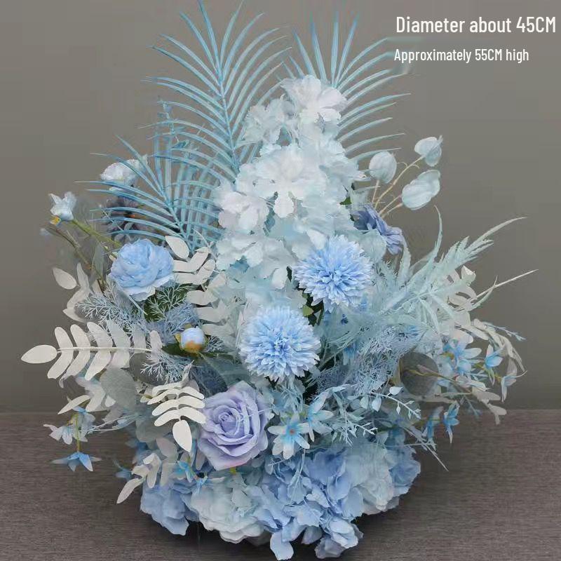 Large Eucalyptus Silk Flower Row for Wedding Table Decoration