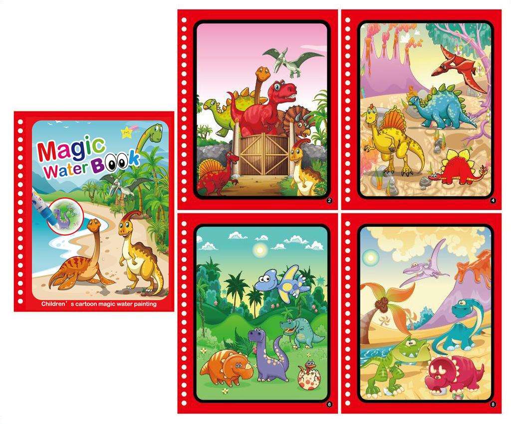 Kinder magisches Wassermalbuch wiederholbares Graffiti Puzzle Bild Szene Früherziehung kognitives Zuordnen für Kinder Malgeschenk