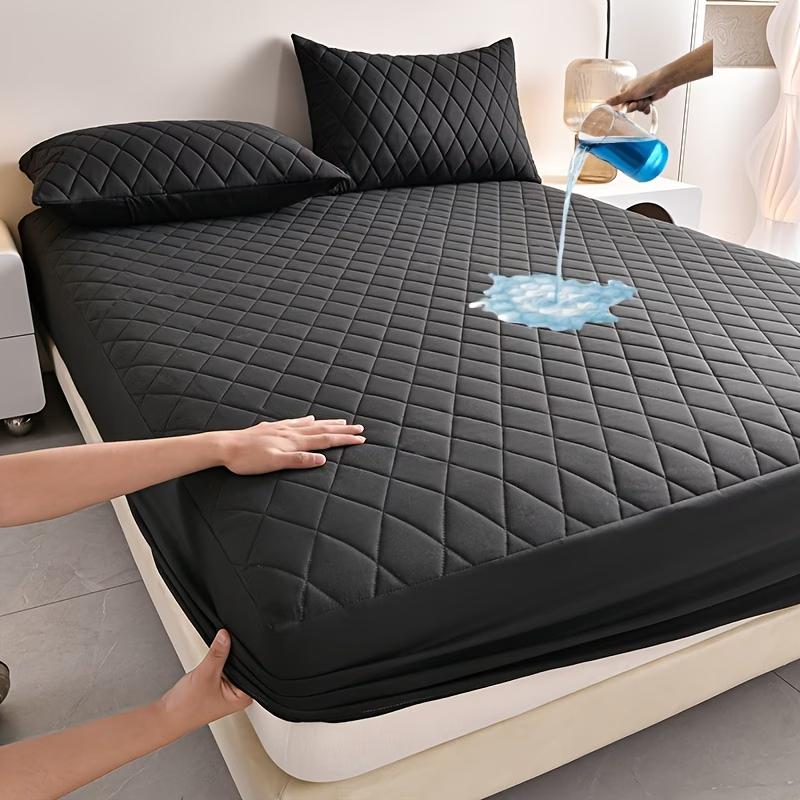 1pc Mattress Protector, Does Not Include Pillowcases or Pillow Inserts, with Waterproof Straight-line Pattern, Soft and Comfortable, Machine Washable