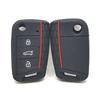 3 Button Flip Key Silicone Cover Fit for VW GOLF 7 MK7 SKODA SEAT 2014 2015 2016 FOB HULL OCTAVIA COMBI LEON IBIZA CUPTRA Case