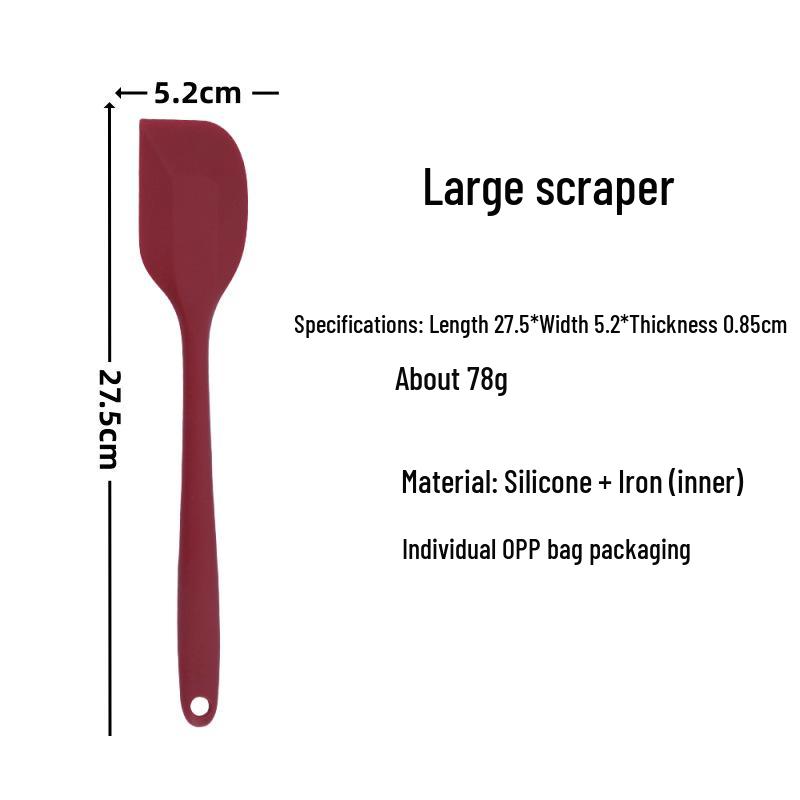 Silicone Spatula Set: Heat-Resistant, One-Piece Scrapers for Mixing & Baking (Small & Large Sizes)