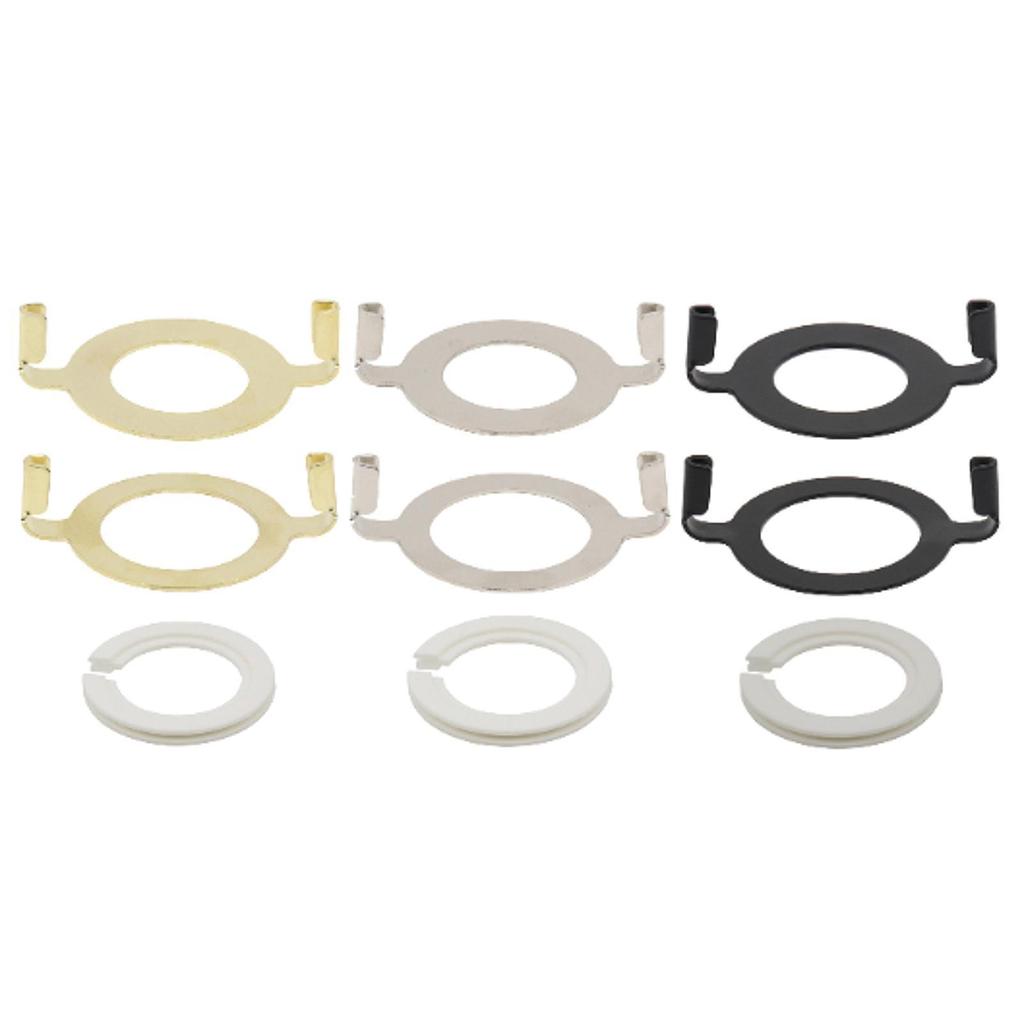2Pcs E27 Socket Lamp Harp Saddle Base Repair Part Lighting Accessories Easily Install with 1 Piece E14 Lamp Shade Reducing Ring