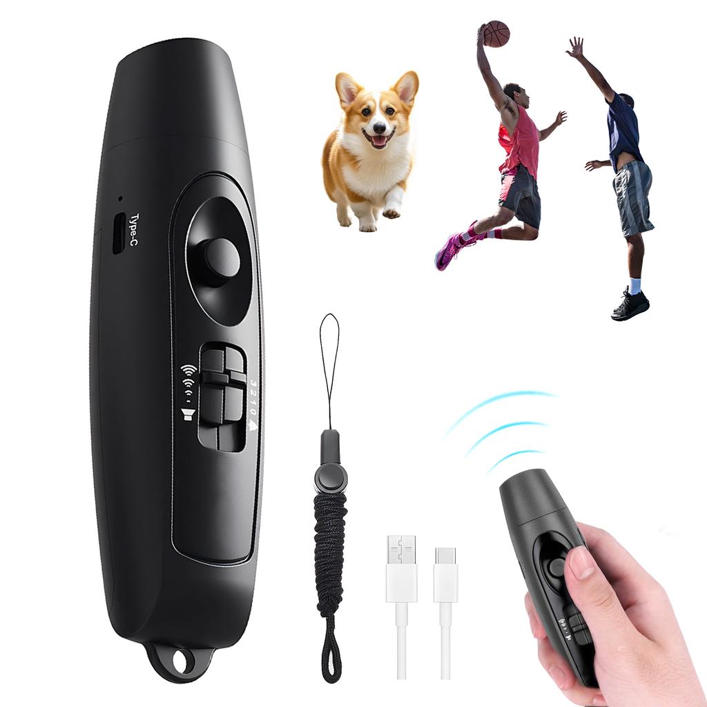 Electronic Whistle Basketball Football Referee Training Survival Whistle USB Rechargeable Emergency Safety Whistle with LED Lamp