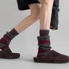 Women's Fall Fashion New Fake Two Stitching Striped Thin Tube Stack Socks