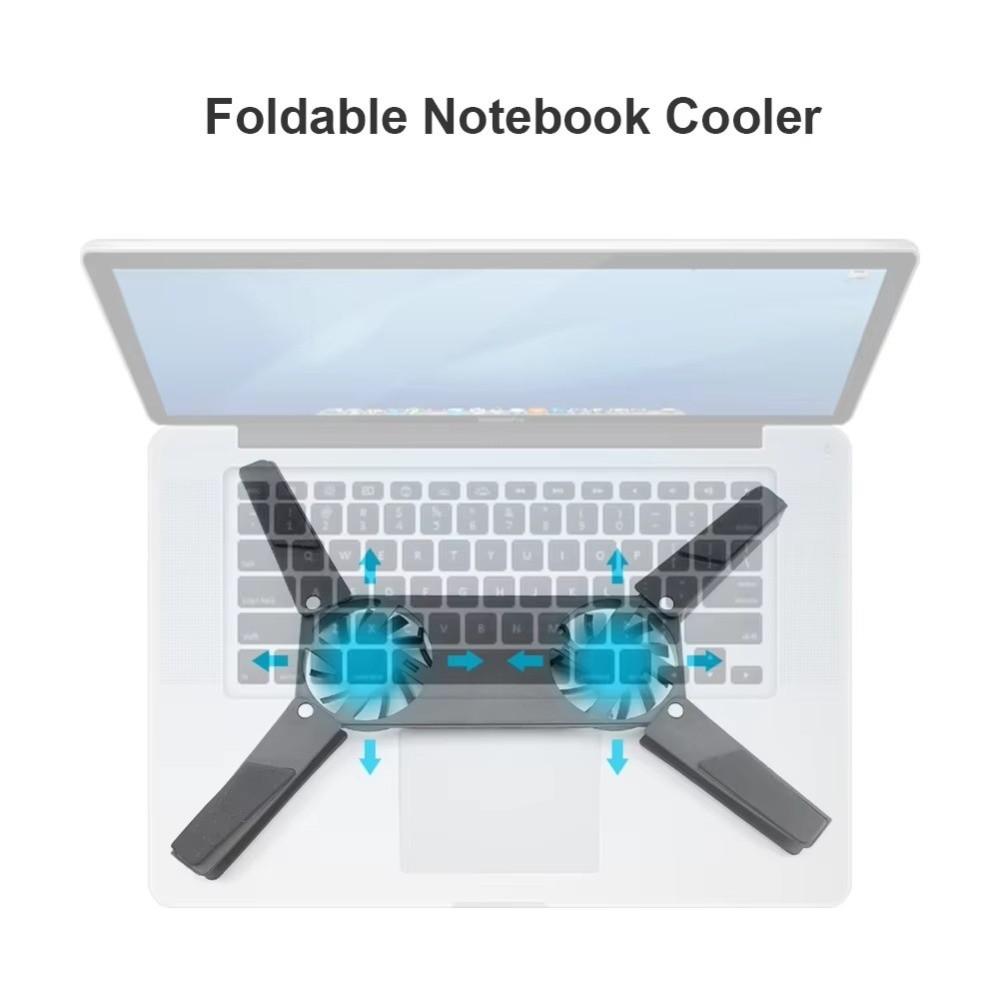 Foldable USB Powered Cooler with Double Fans Notebook Cooler Laptop Cooler for 7-15 inch Laptop