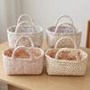 Quilted Foldable Fabric Basket Dual Handles Fabric Organizer Bin  Home Organization
